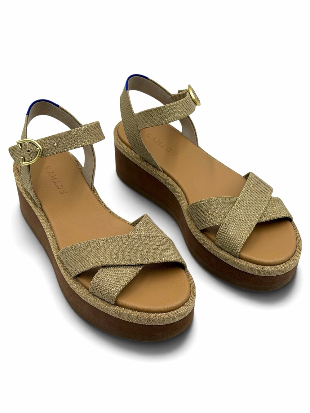 Rothy’s The Criss Cross Lightweight Wedge Platform Sandals Size 9